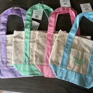 Mini Tote Bag Set - Purple, Green, Pink, Blue